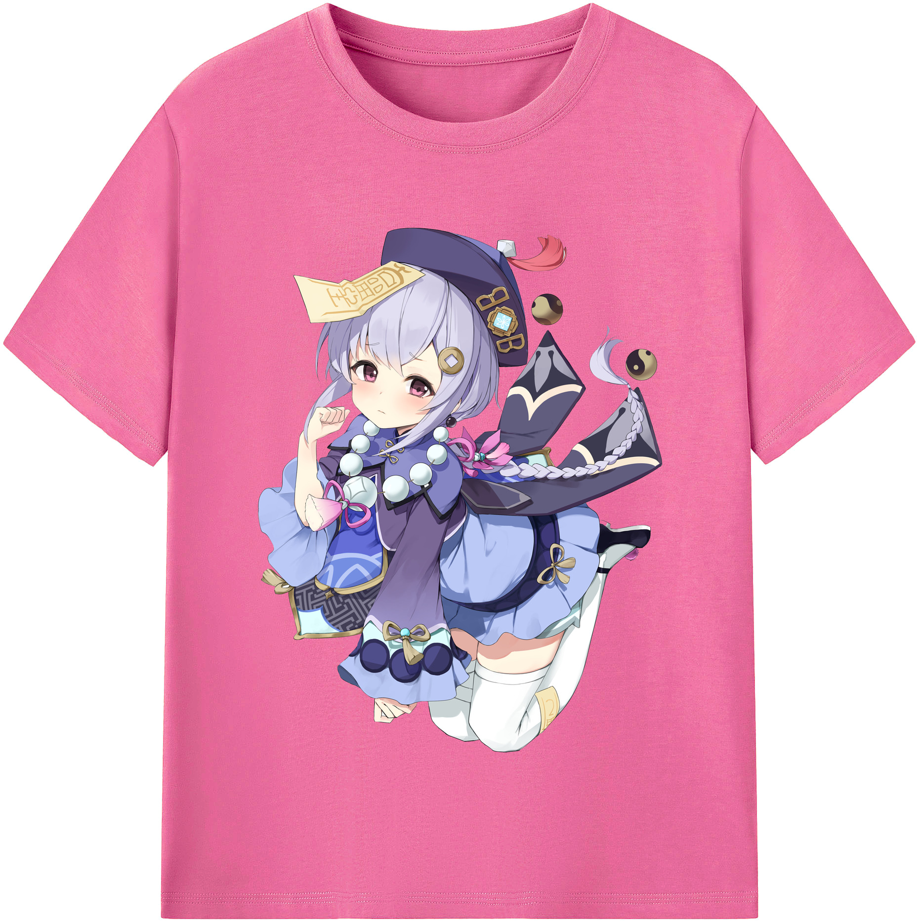 げんし神 七七 なな  genshin Nana レディースカジュアルプリントTシャツ（綿100％）